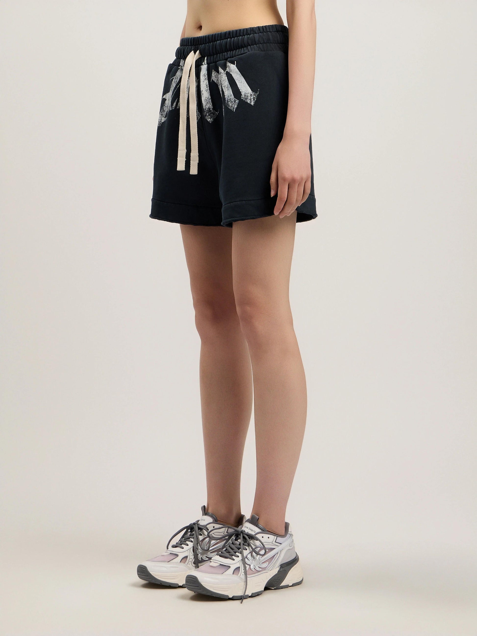 Short Palm Angels in felpa "Big Waist Logo" donna