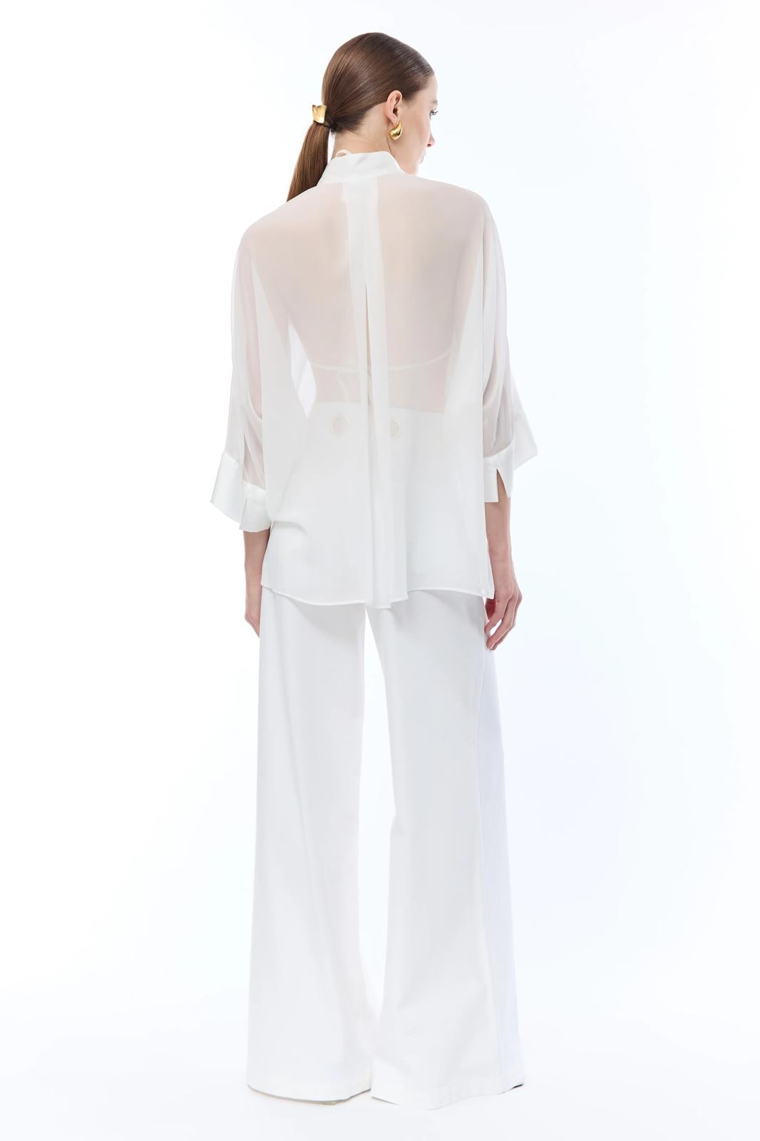 Jeans Nenette wide-leg con occhielli donna