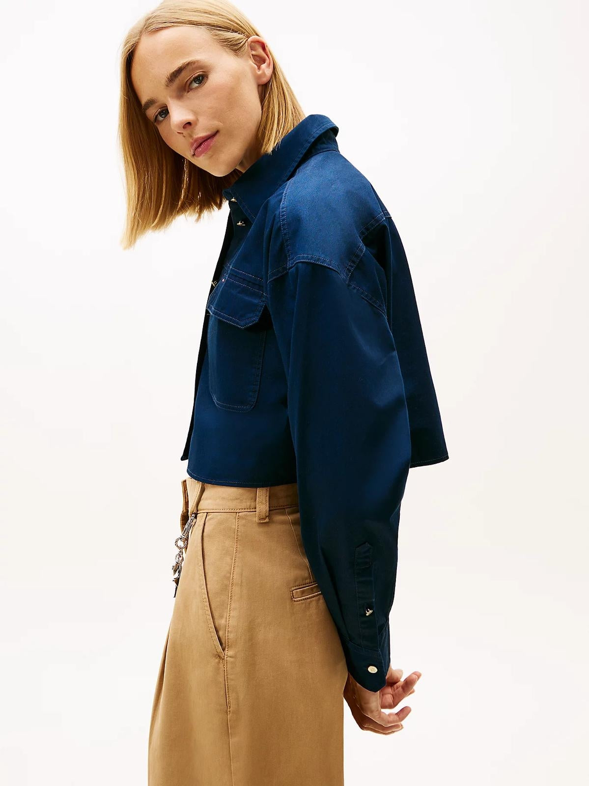 Camicia Tommy Jeans cropped utility donna