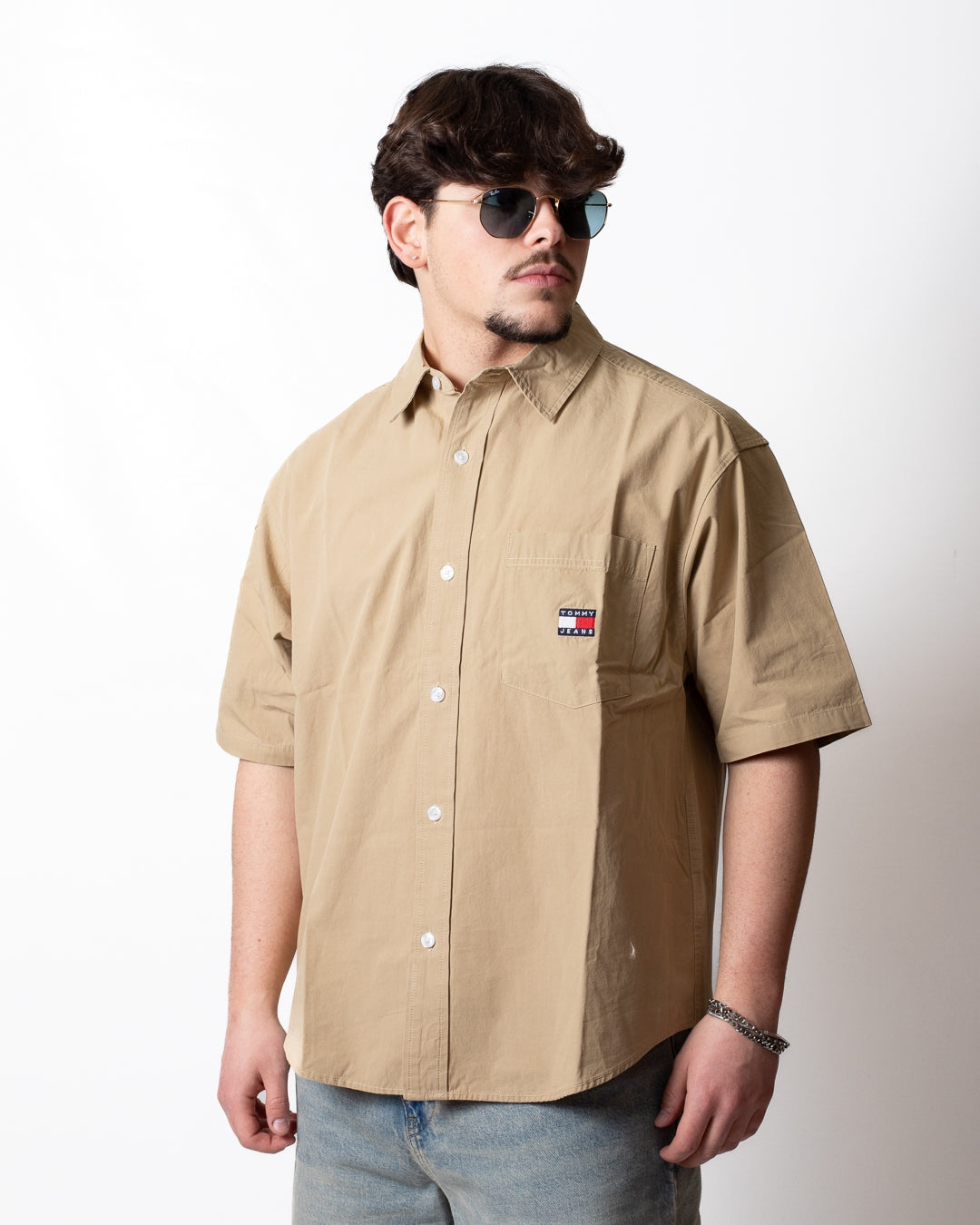Camicia Tommy Jeans over con taschino uomo