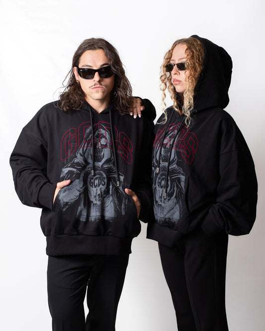 Felpa GCDS con cappuccio "Gothic Printed"
