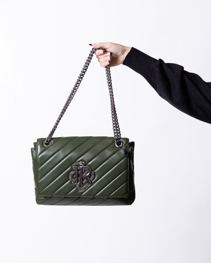 Borsa John Richmond texture trapuntata con logo "JR"