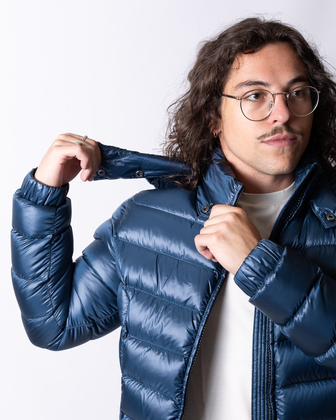 Piumino Colmar lucido con cappuccio staccabile uomo