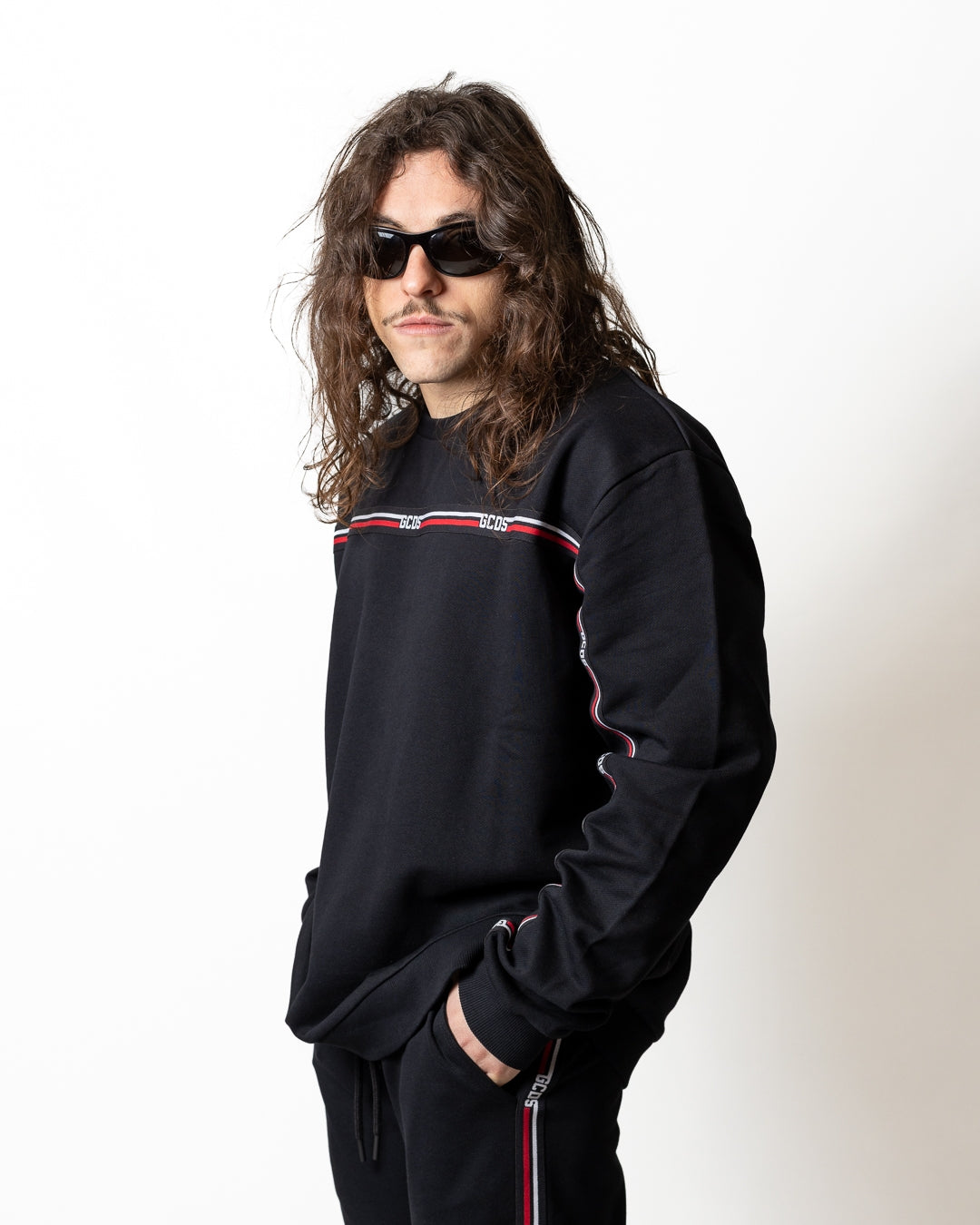 Felpa GCDS Essentials "Logo Tape" uomo