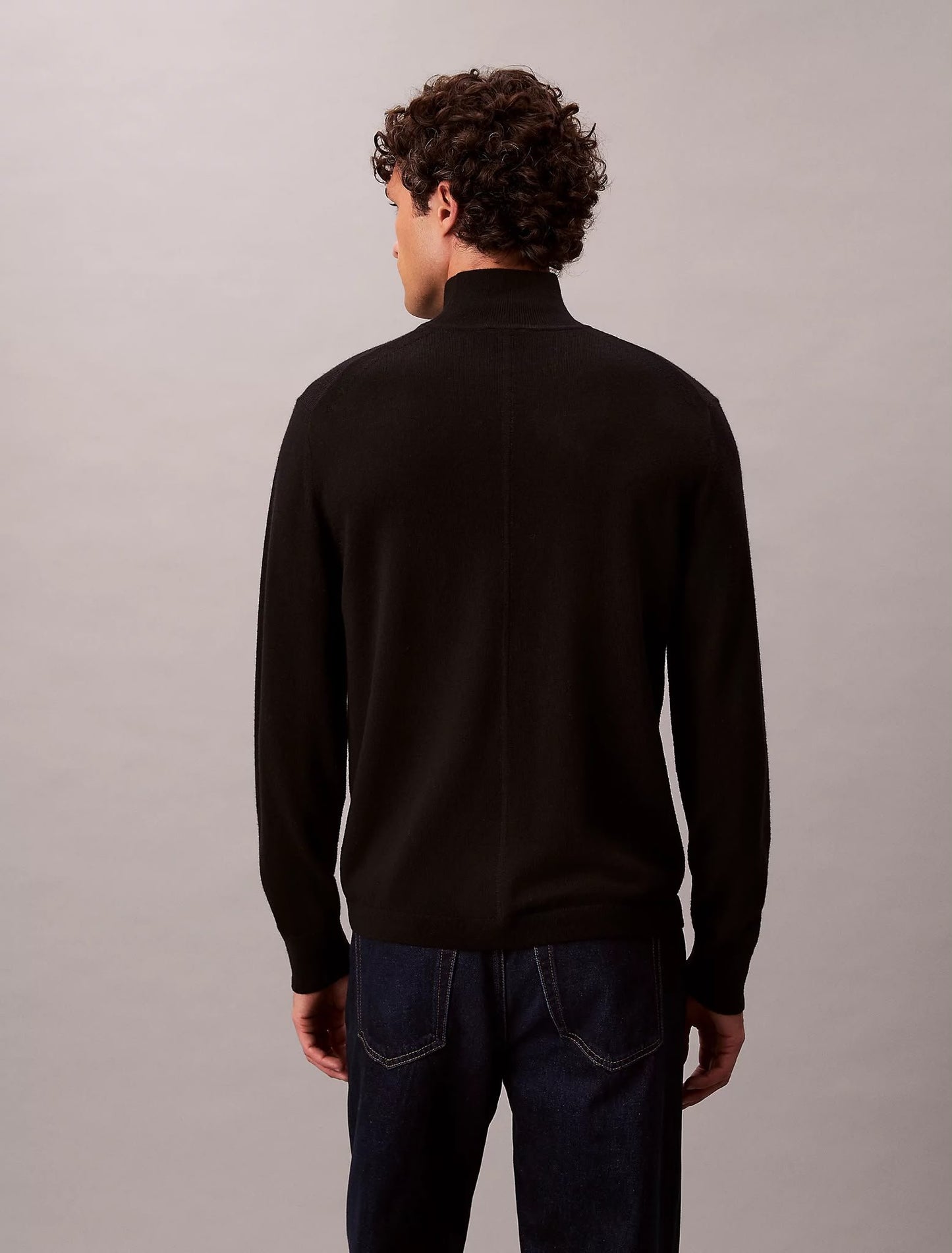 Maglia Calvin Klein a collo alto in lana merino uomo