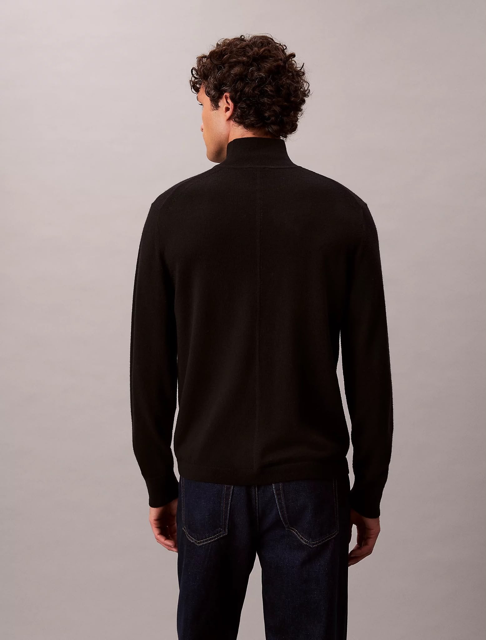 Maglia Calvin Klein a collo alto in lana merino uomo