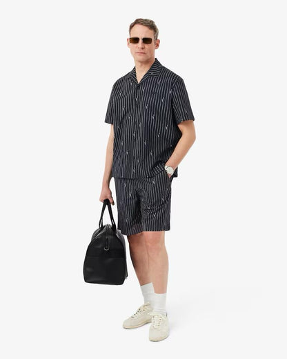 Bermuda Lacoste stampa pinstripe uomo