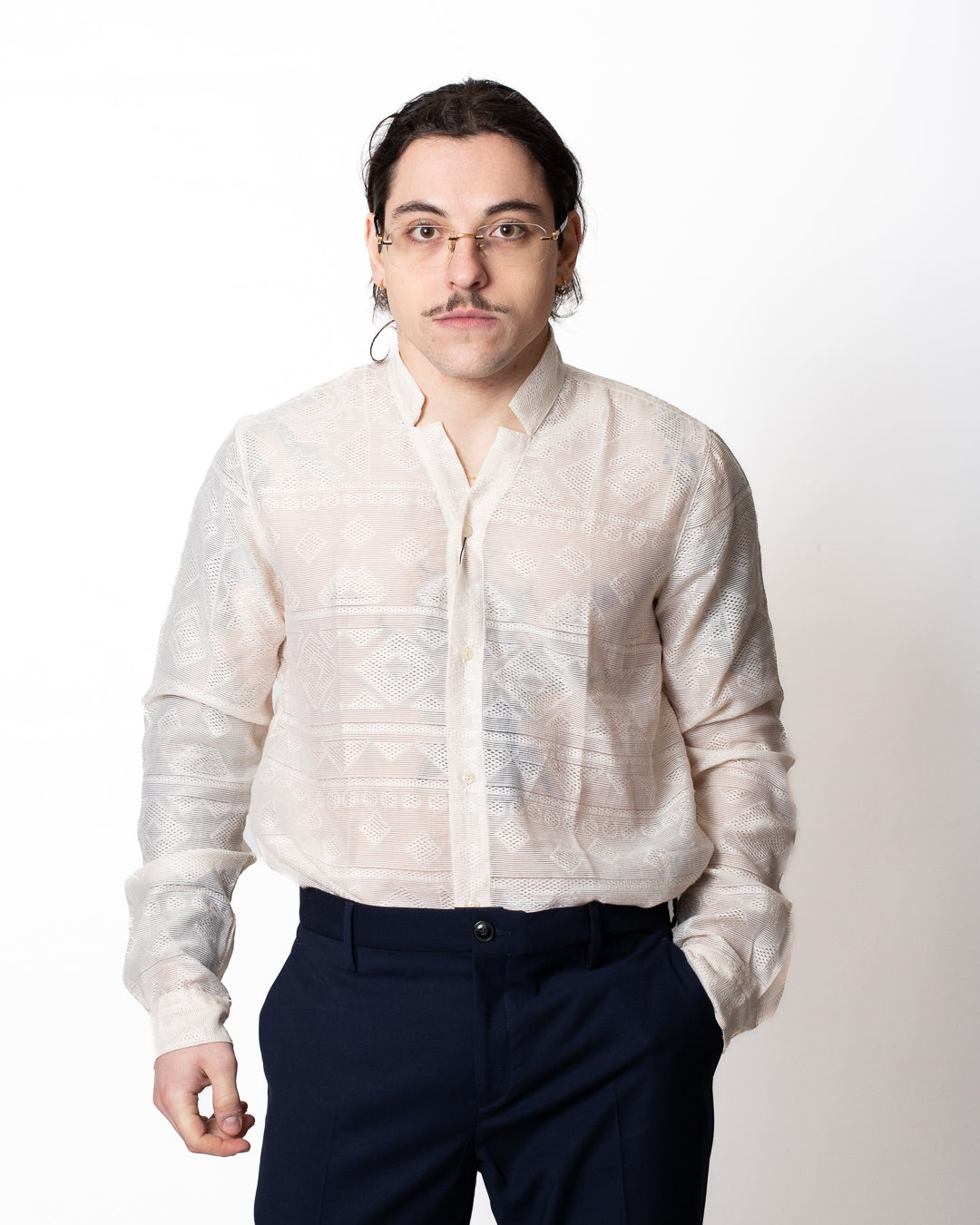 Camicia Liu Jo in maglia traforata uomo