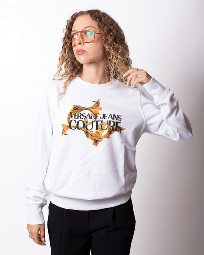 Felpa Versace Jeans Couture "Logo Baroque" girocollo donna
