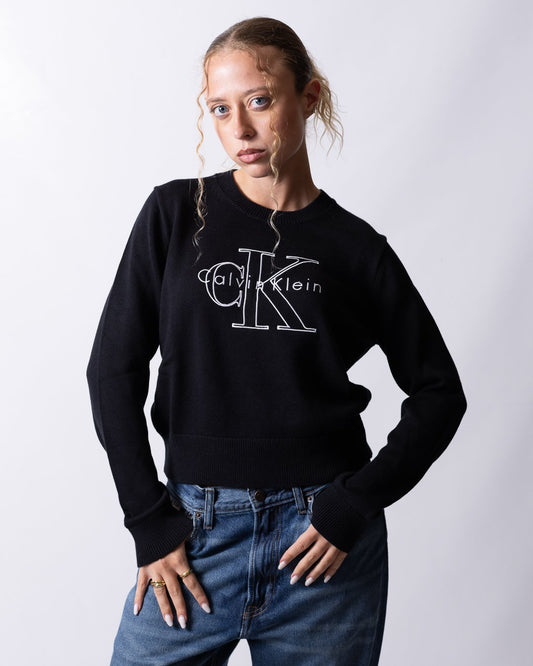 Maglia Calvin Klein girocollo "Embroidery Logo" donna