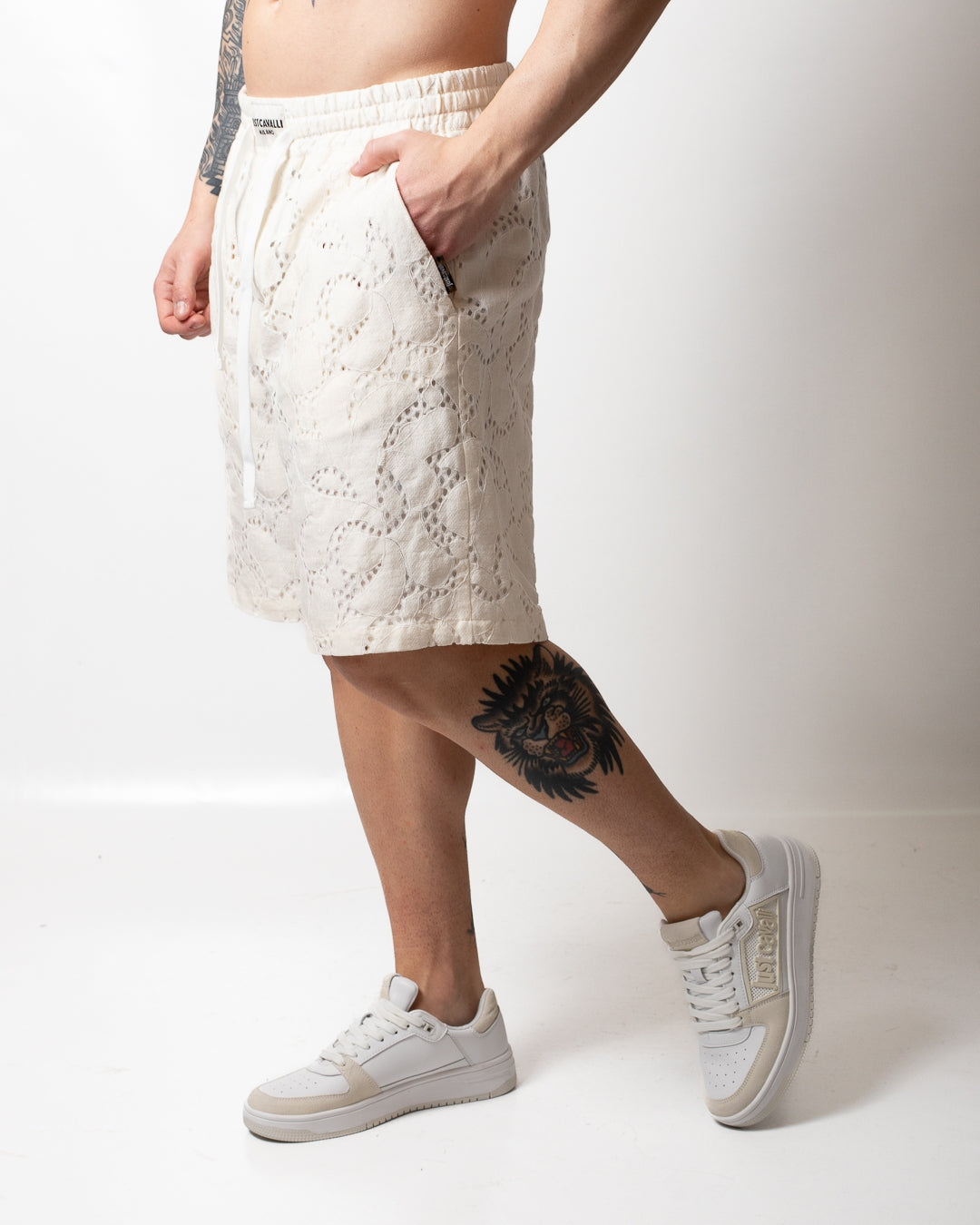 Short Just Cavalli in pizzo uomo