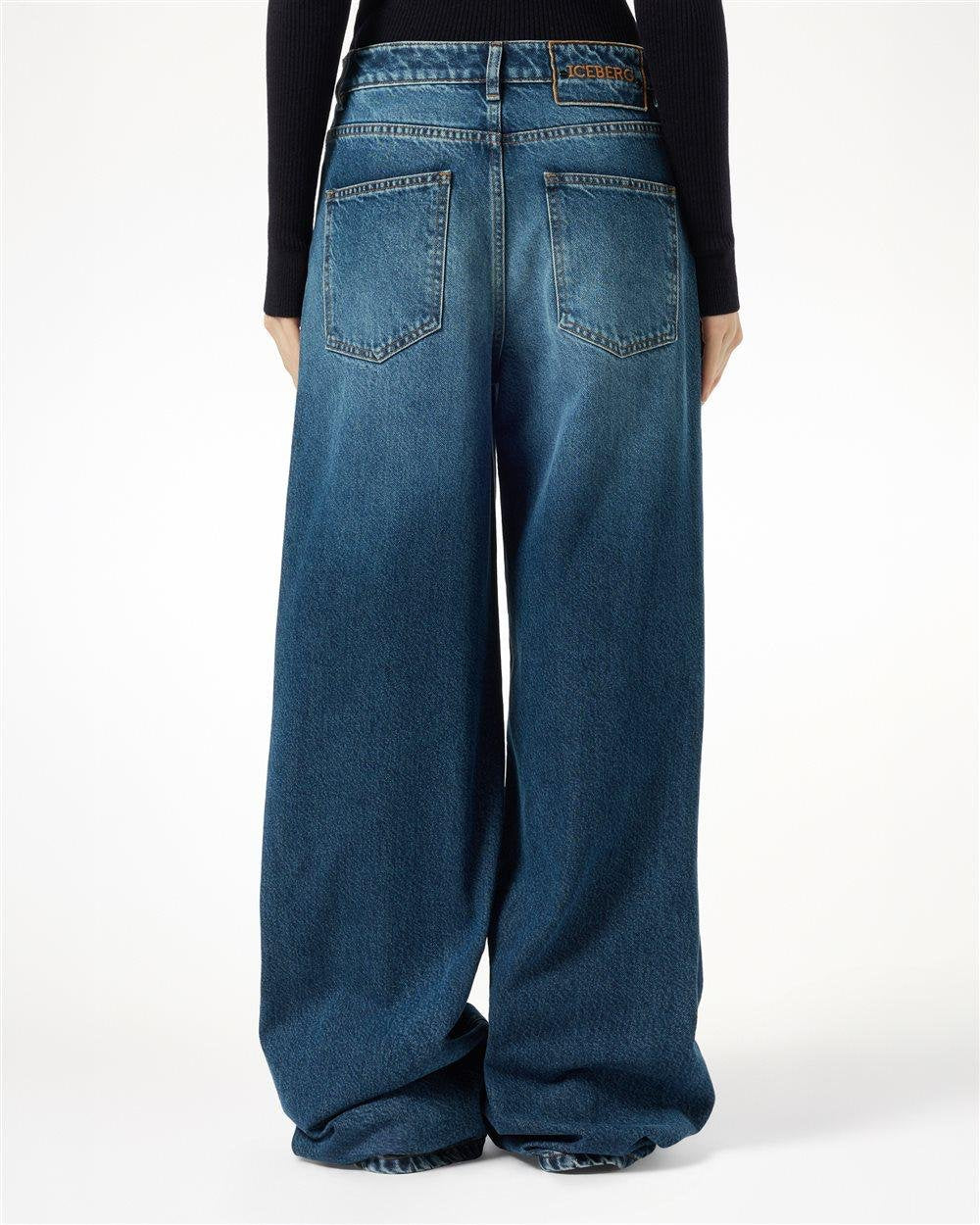 Jeans Iceberg a palazzo cinque tasche