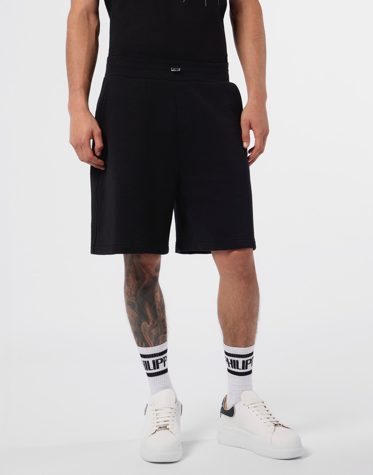 Bermuda Philipp Plein con logo basic applicato 