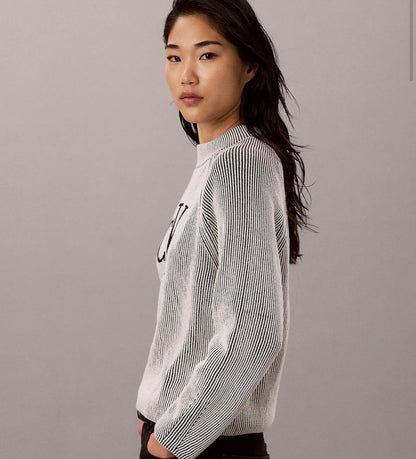 Maglia Calvin Klein Jeans con logo e costine a contrasto