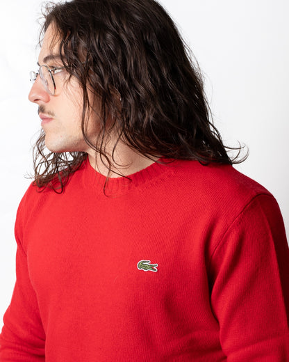 Maglia Lacoste girocollo in lana cardata