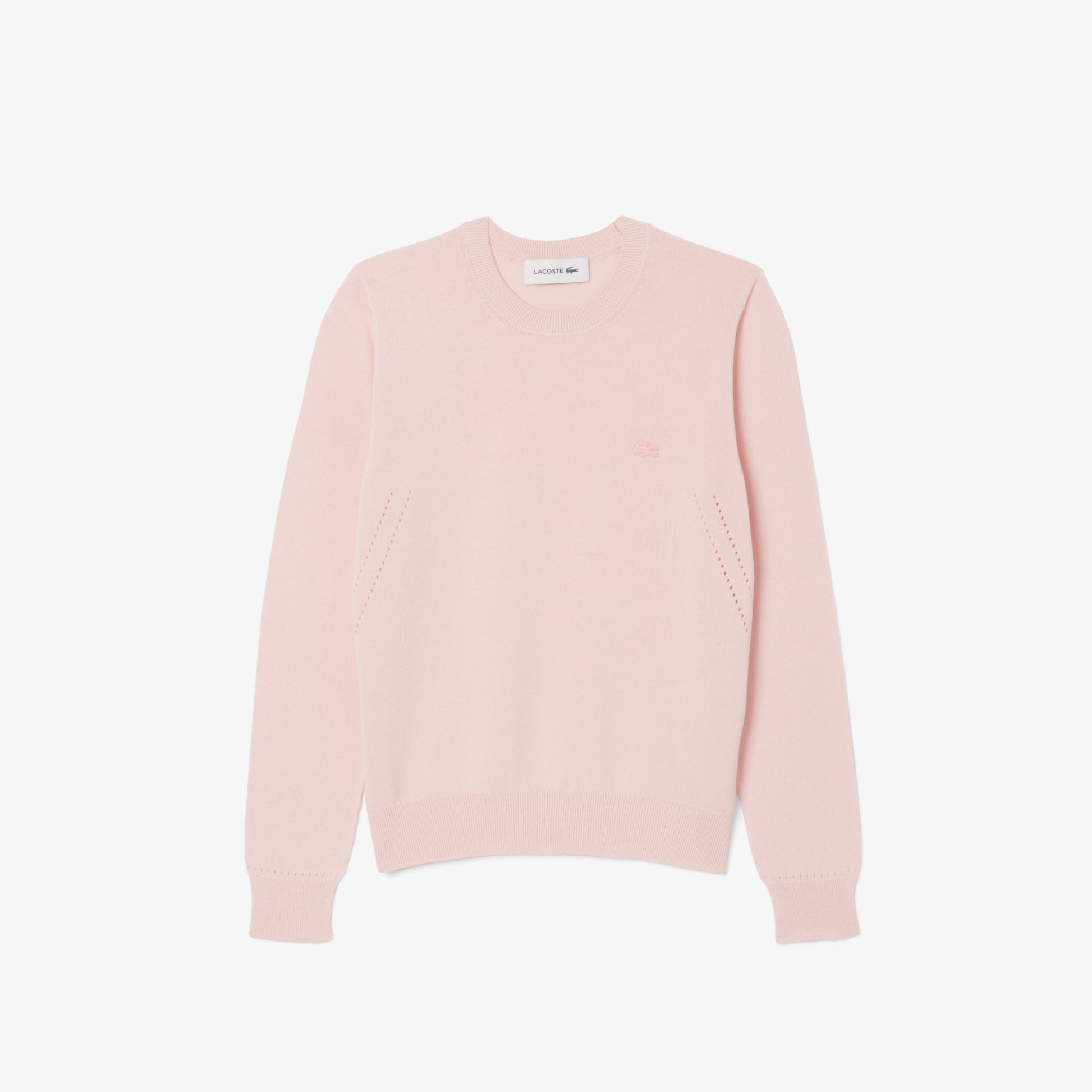 Maglia Lacoste girocollo con logo tonal donna