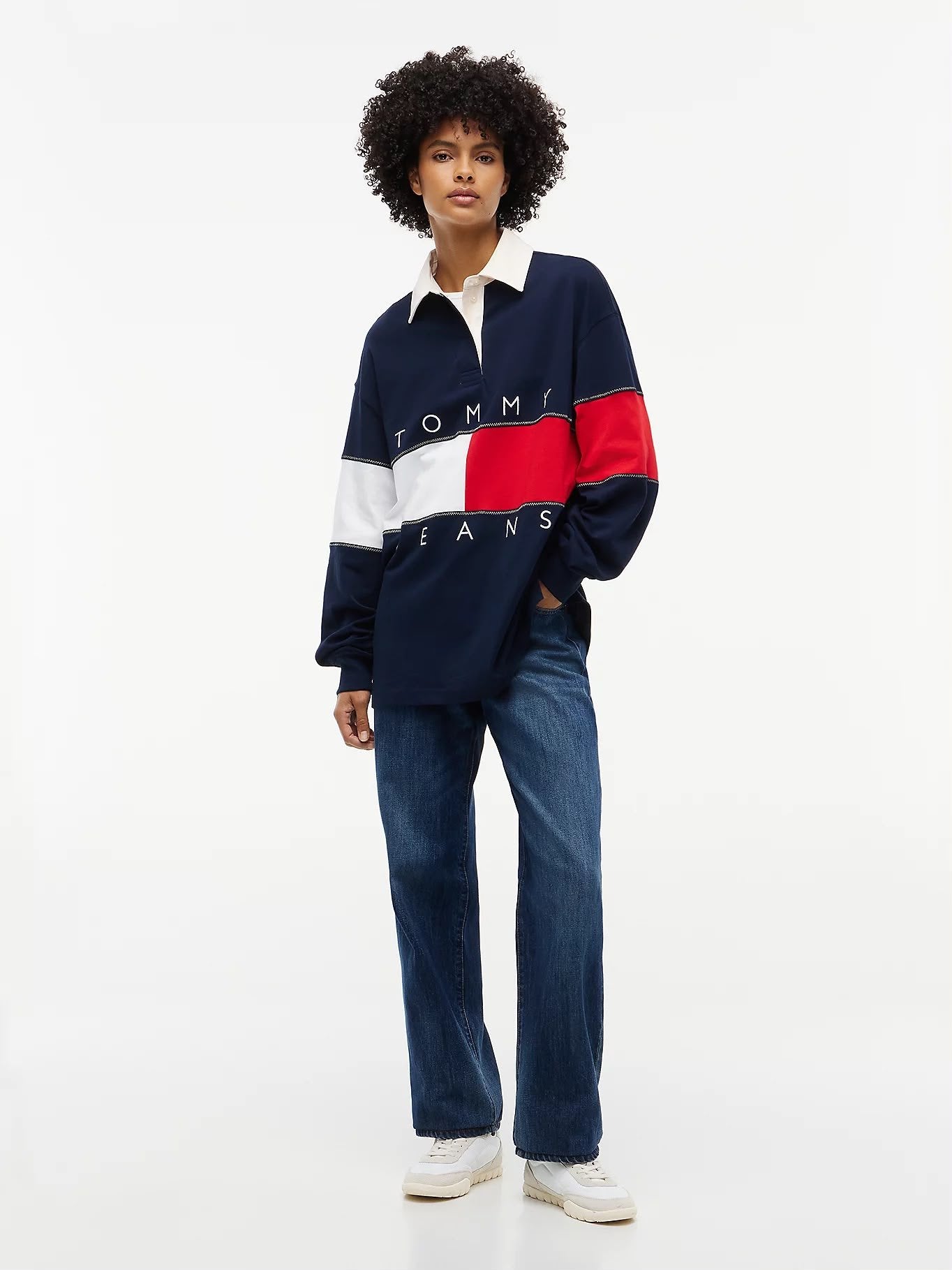 Polo Tommy Jeans "Flag Rugby" donna