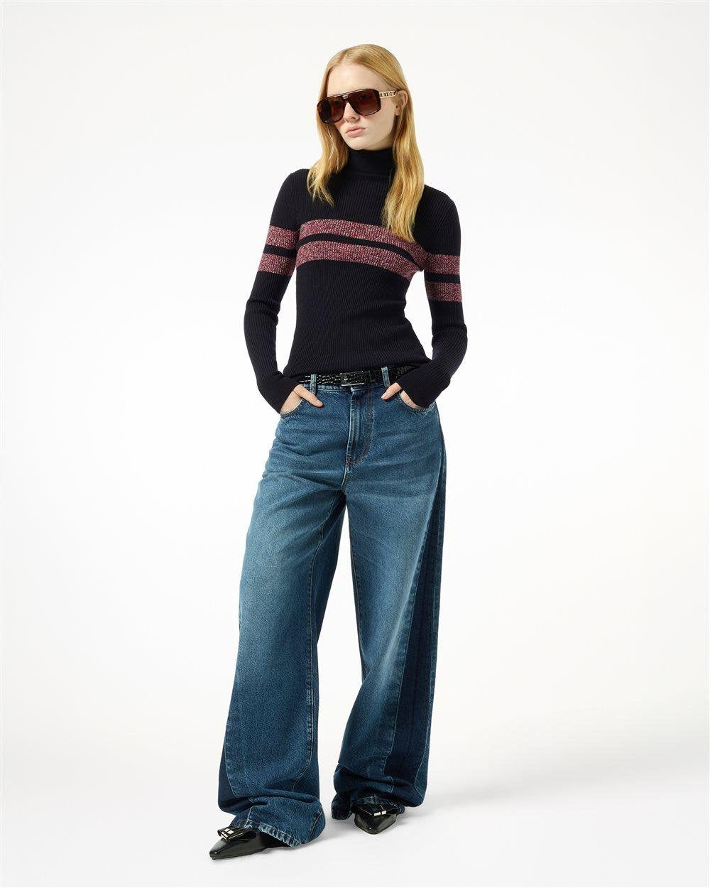 Jeans Iceberg a palazzo cinque tasche