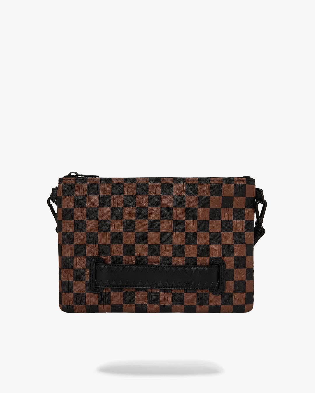 Pochette Sprayground marrone  "CHECK 2 EMBOSS CROSSOVER CLUTCH"