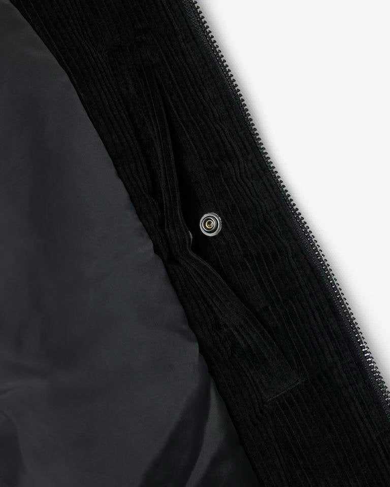 Giubbotto Lacoste in velluto a coste con logo ricamato