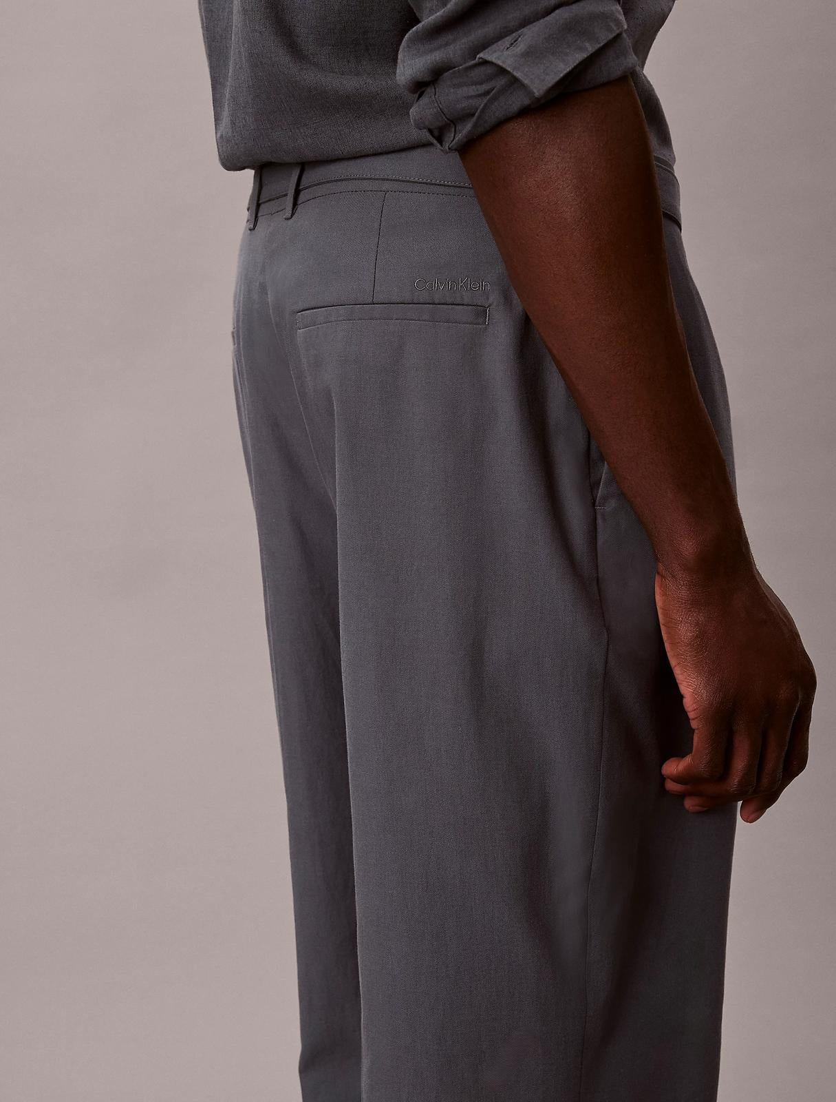 Pantalone Calvin Klein straight con cintura uomo