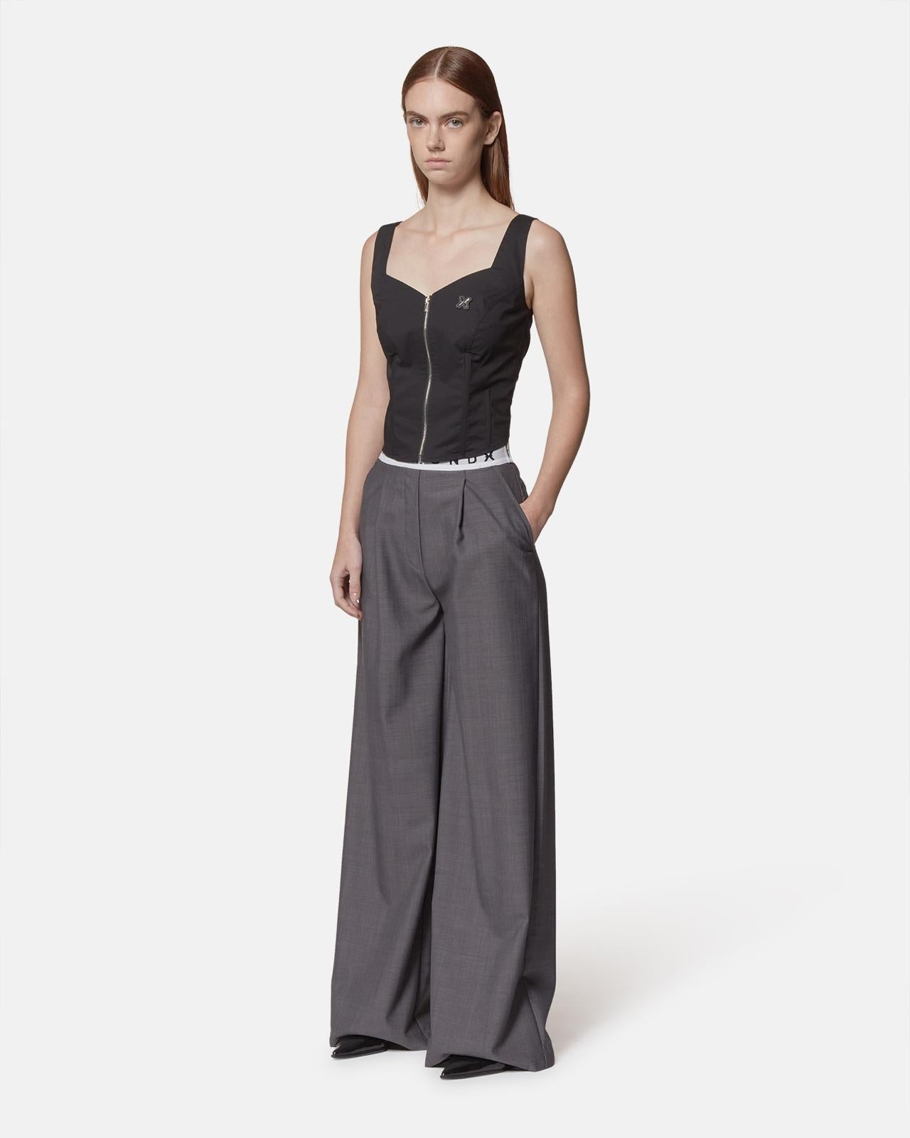 Pantalone Richmond X in misto lana con fascia logata donna