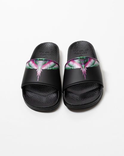 Ciabatte Marcelo Burlon in gomma "Icon Wings Pink" donna