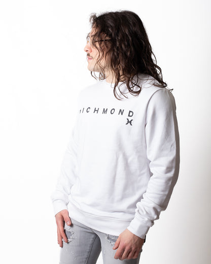 Felpa Richmond X girocollo con logo in rilievo uomo