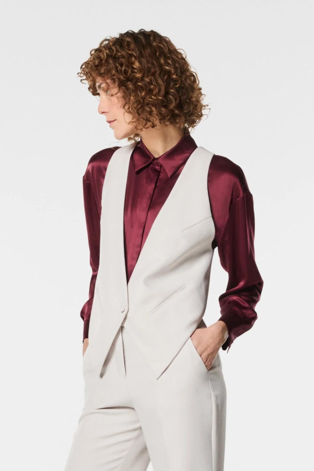 Gilet Nenette con fantasia a strisce donna