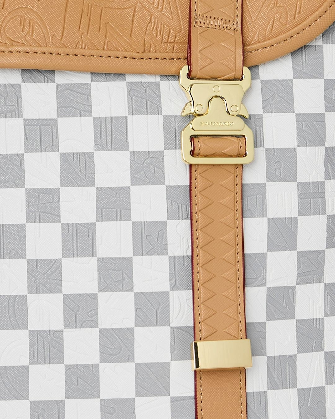 Zaino Sprayground bianco EMBOSSED CREAM CHECK MONTE CARLO 