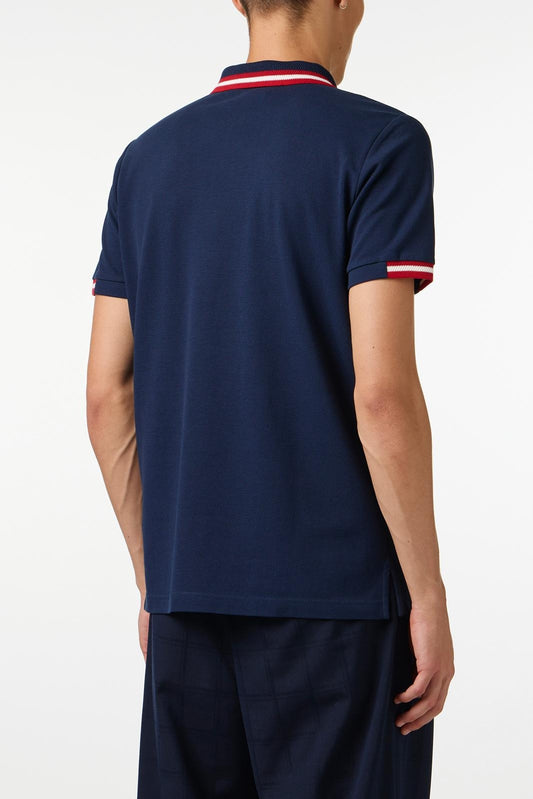 Polo Iceberg mezza zip in piquet con ricamo cartoon uomo