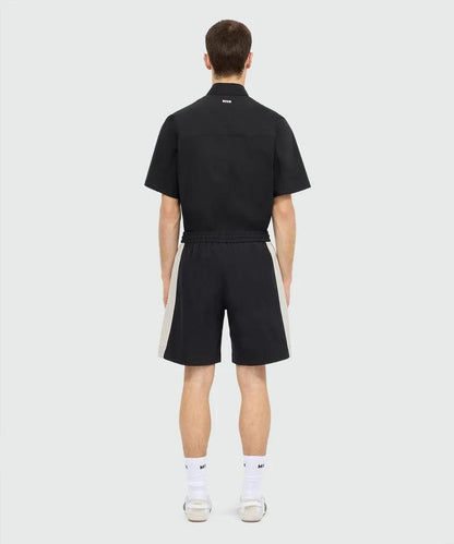 Bermuda MSGM stretch con logo e zip