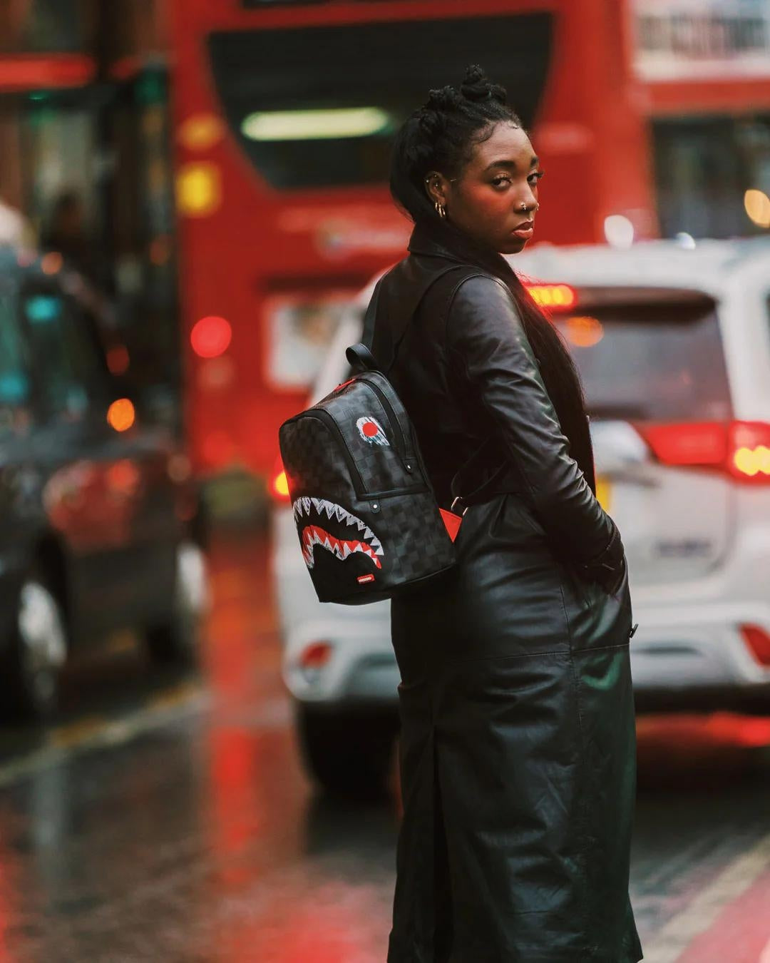 Zainetto Sprayground nero "SCRIBBLE SHARK SAVAGE BACKPACK"