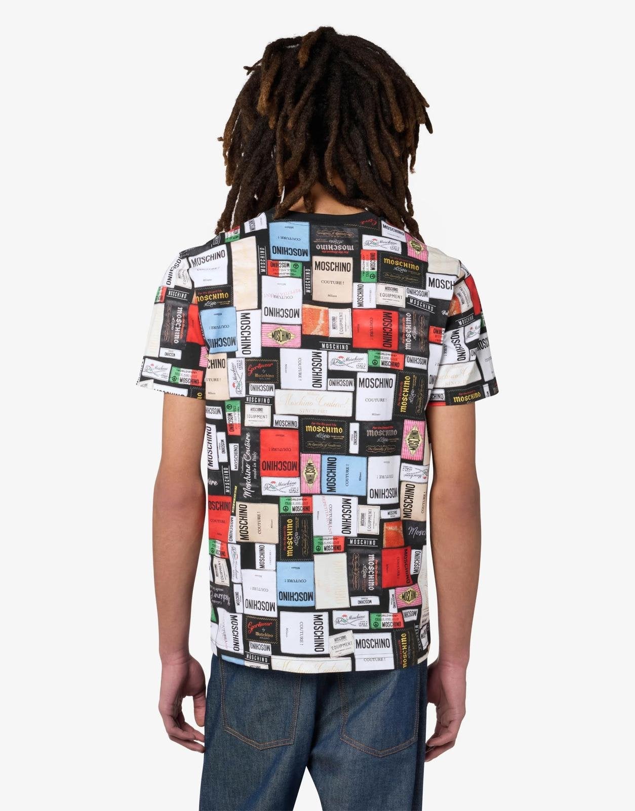 T-Shirt Moschino "Labels All-over" uomo