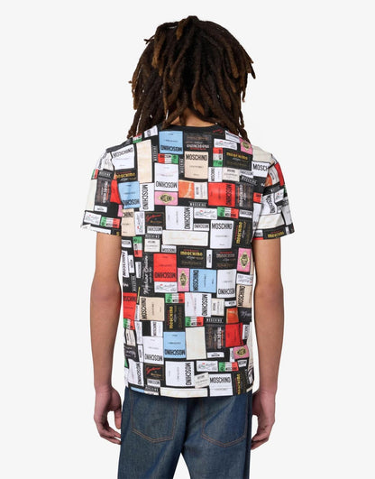 T-Shirt Moschino "Labels All-over" uomo