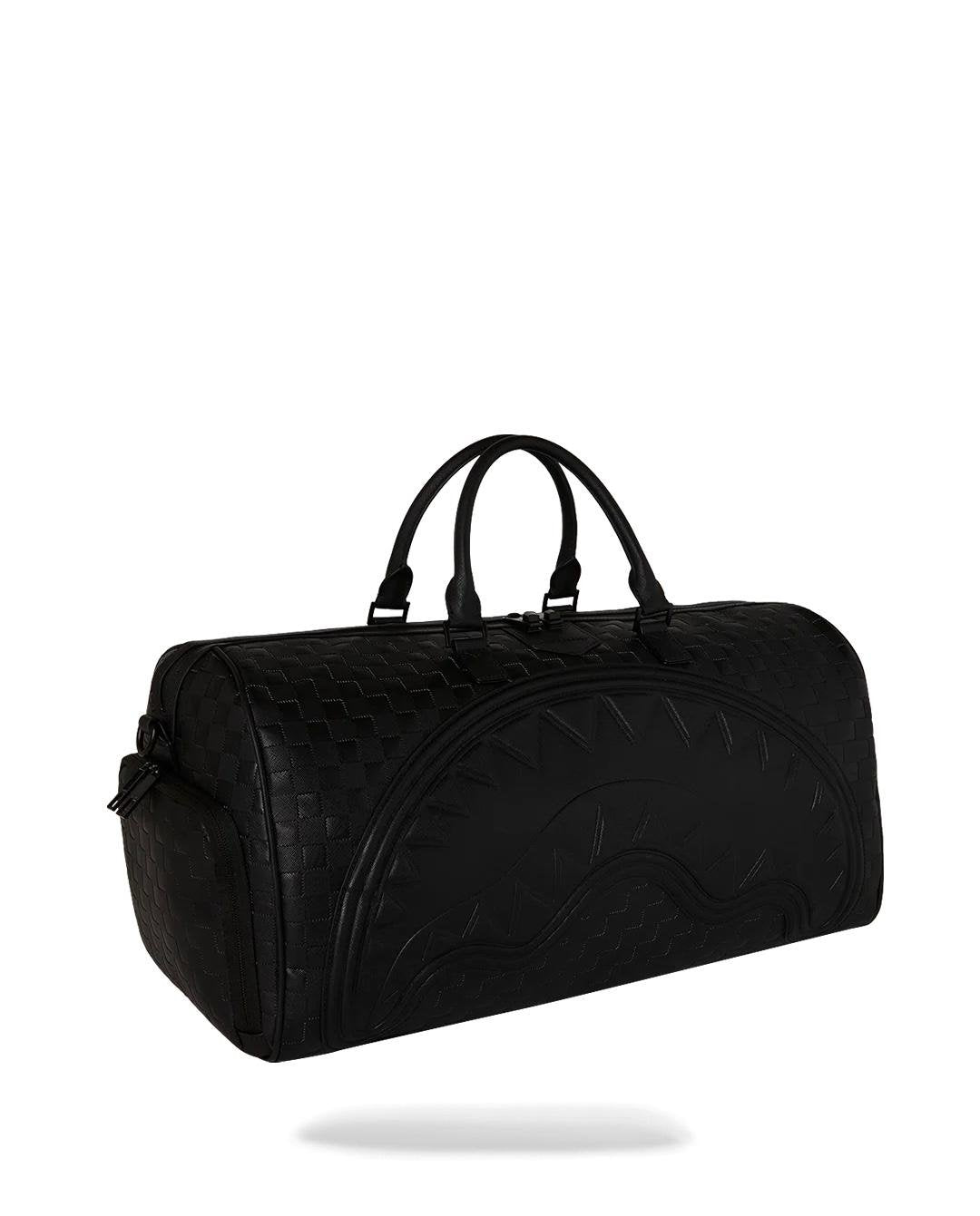 Borsone Sprayground nero RAISED CHECK DUFFLE