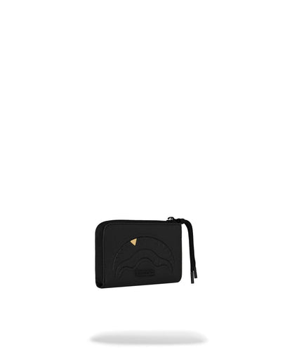 Portafoglio Sprayground nero BLACKED OUT EMBOSSED GOLD TOOTH WALLET