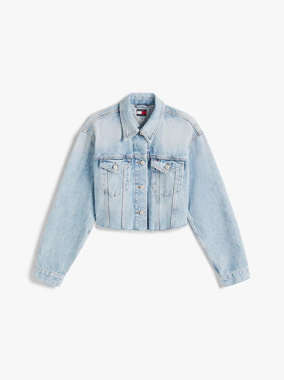 Giubbotto Tommy Jeans cropped in denim donna