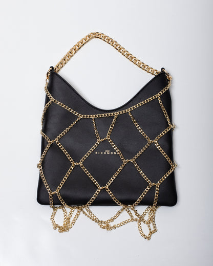 Borsa John Richmond in vera pelle con manico e catene donna