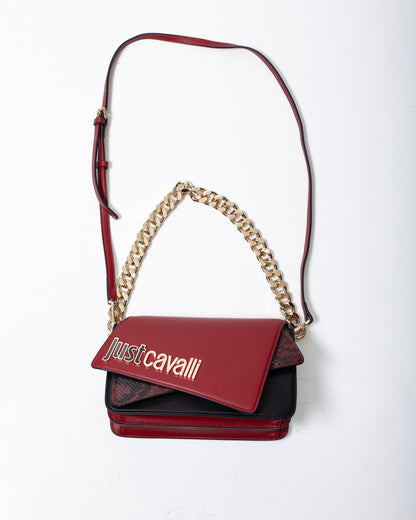 Borsa Just Cavalli "Metal Lettering" python donna
