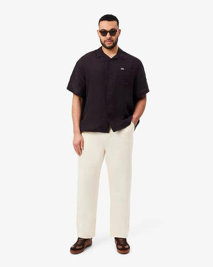 Pantalone Lacoste regular in misto lino uomo