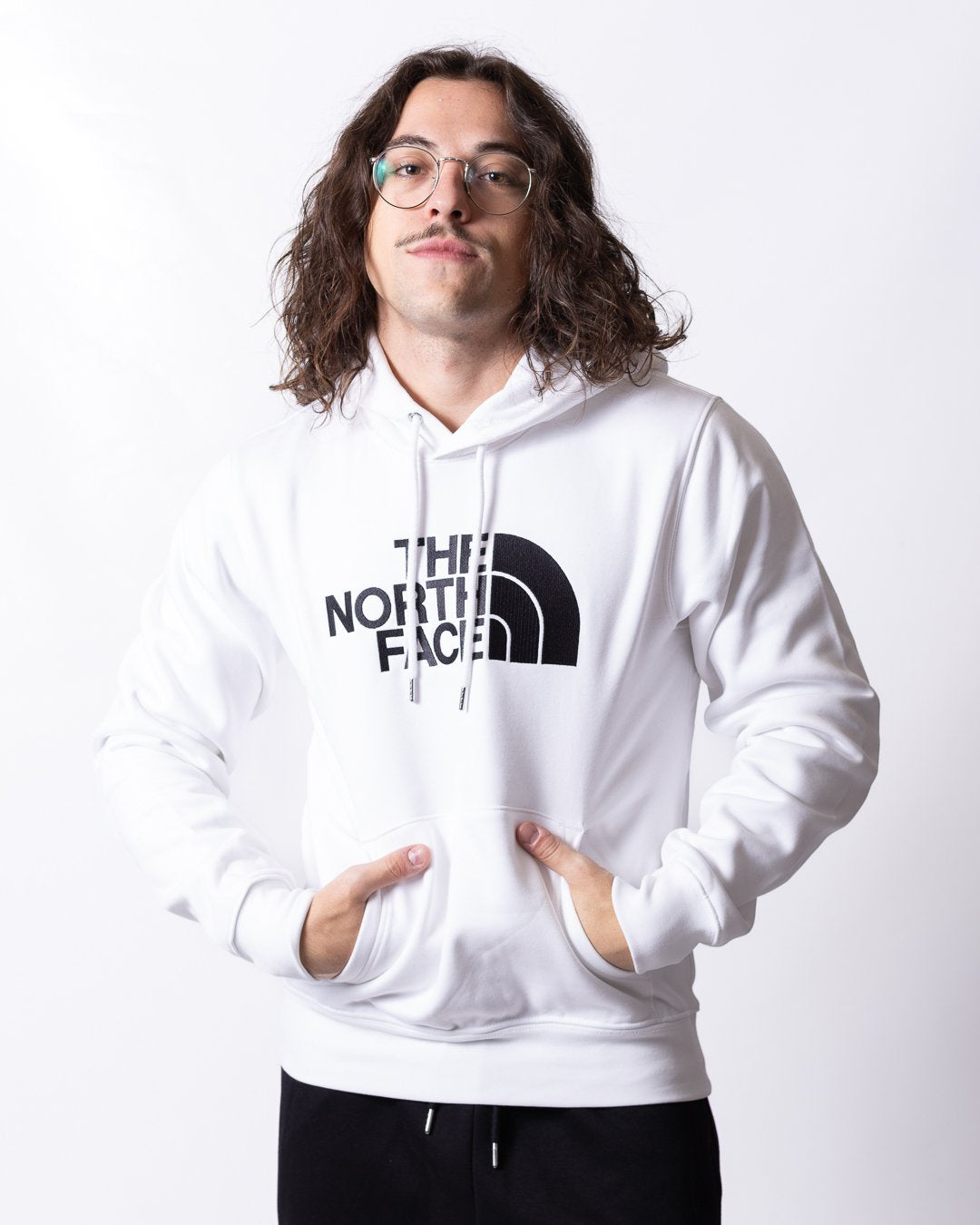 Felpa The North Face con maxi logo ricamato