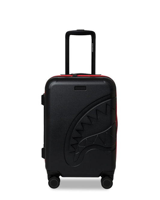 Valigia Sprayground nero printed zipper shark carry-on luggage trolley