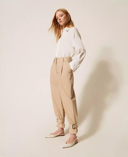 Pantalone Twinset Actitude in popeline donna