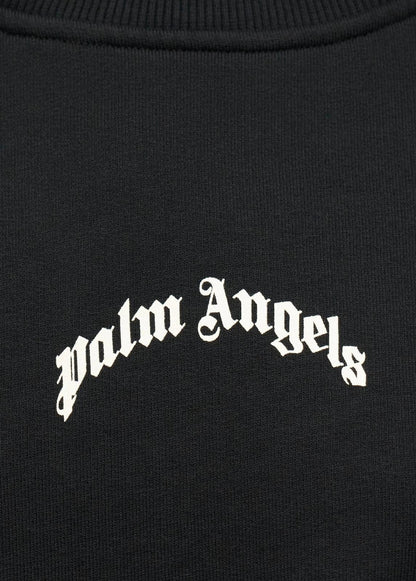Felpa Palm Angels girocollo "Curve Logo Loose Crop" donna