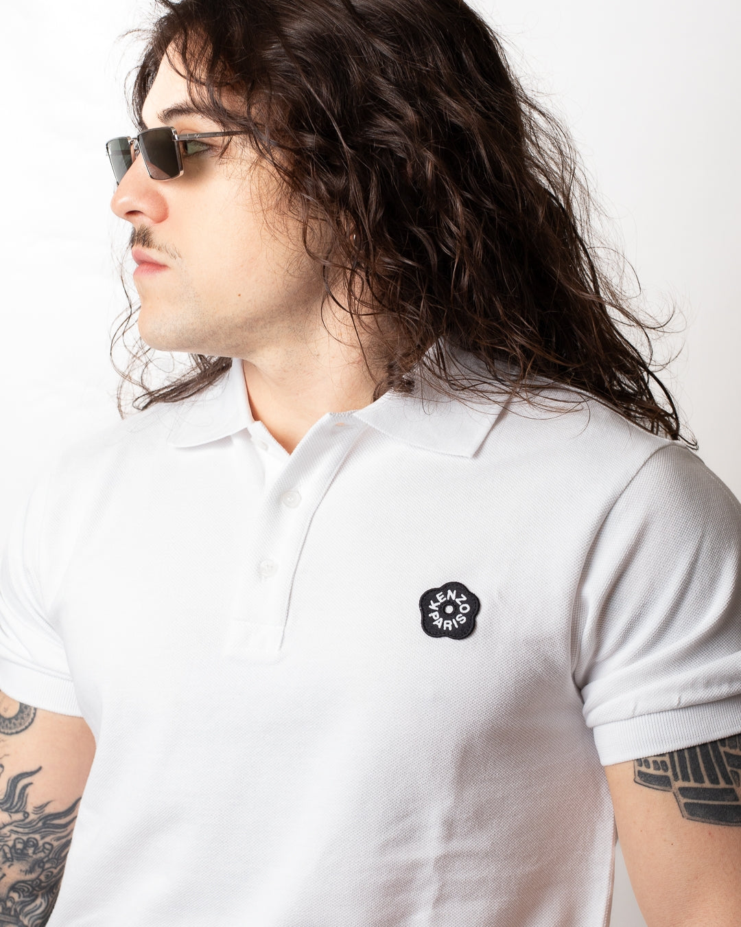 Polo Kenzo con patch "Boke Flower 2.0" uomo