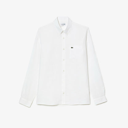 Camicia Lacoste regular in lino uomo