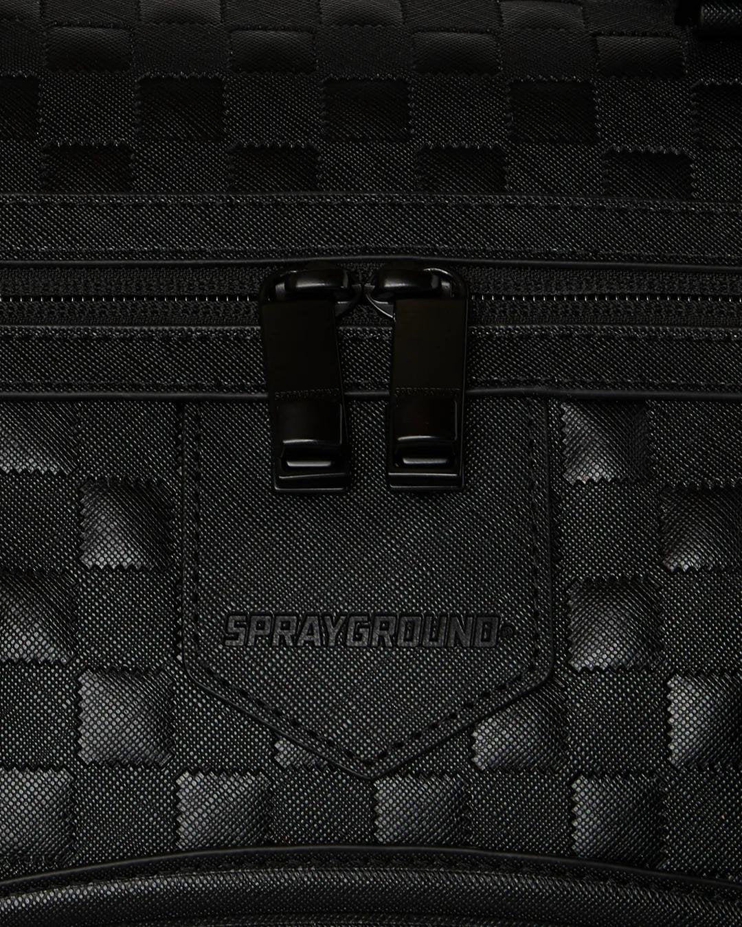 Borsone Sprayground nero RAISED CHECK DUFFLE