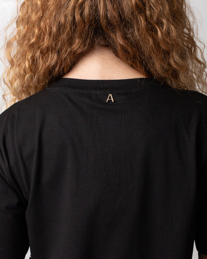 T-Shirt Twinset Actitude con stampa e strass donna