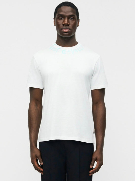 T-Shirt Just Cavalli girocollo con logo sul collo uomo